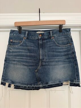 madewell denim mini skirt size 29